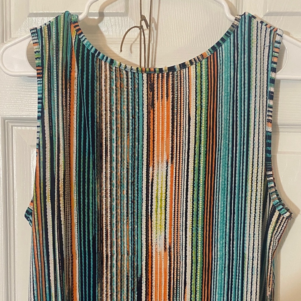 SJS women’s XL multicolored boho Striped Sleeveless Maxi Dress Anthropologie - Picture 9 of 12
